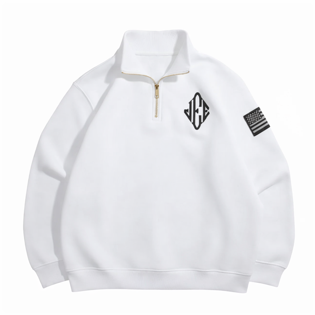 Jeffrey Epstein White Quarter Zip